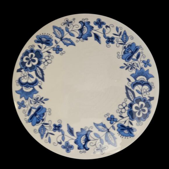 Vintage Blue Floral Covered Bowl w/ Lid Made in Korea Stoneware Kitchenware - Picture 2 of 5